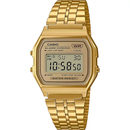 Casio A158WETG-9A Boy Size Gold Digital Vintage Watch
