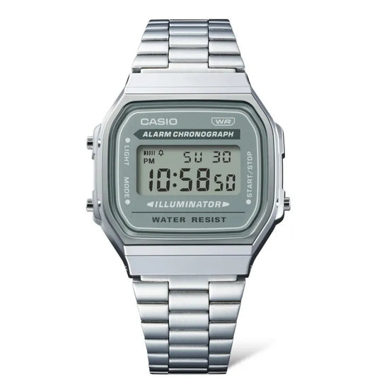 Casio A168WA-3A Dusty Green Digital Vintage Watch