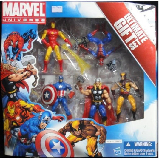 HASBRO MARVEL UNIVERSE ULTIMATE GIFT SET SPIDER-MAN IRON MAN THOR CAPTAIN AMERICA WOLVERINE 66225