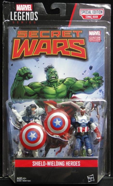 HASBRO 44487 MARVEL LEGENDS SERIES SECRET WARS SHIELD-WIELDING HEROES VANCE ASTRO CAPTAIN AMERICA WITH SPECIAL EDITION COMIC BOOK