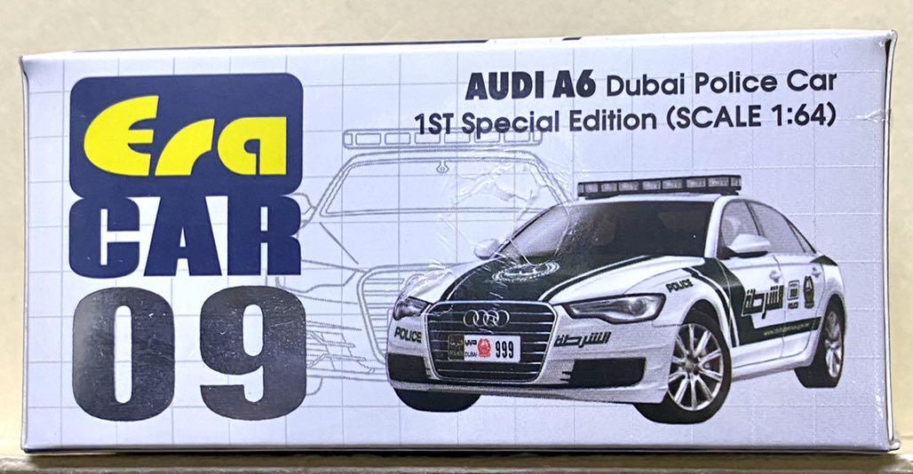 C1027-372 ERA CAR 09 AUDI A6 DUBAI POLICE CAR 1ST SPECIAL EDITION 1/64 Dubai Police Car 93023
