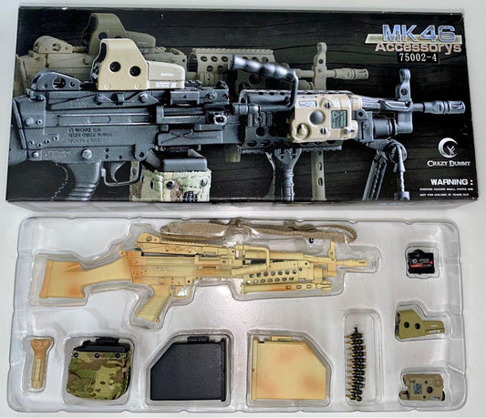 15CM Length CRAZY DUMMY MK46 ACCESSORY 75002-4 MOD-1 FIX RIFLE STOCK Sand Color 1/6 GUN New Opened