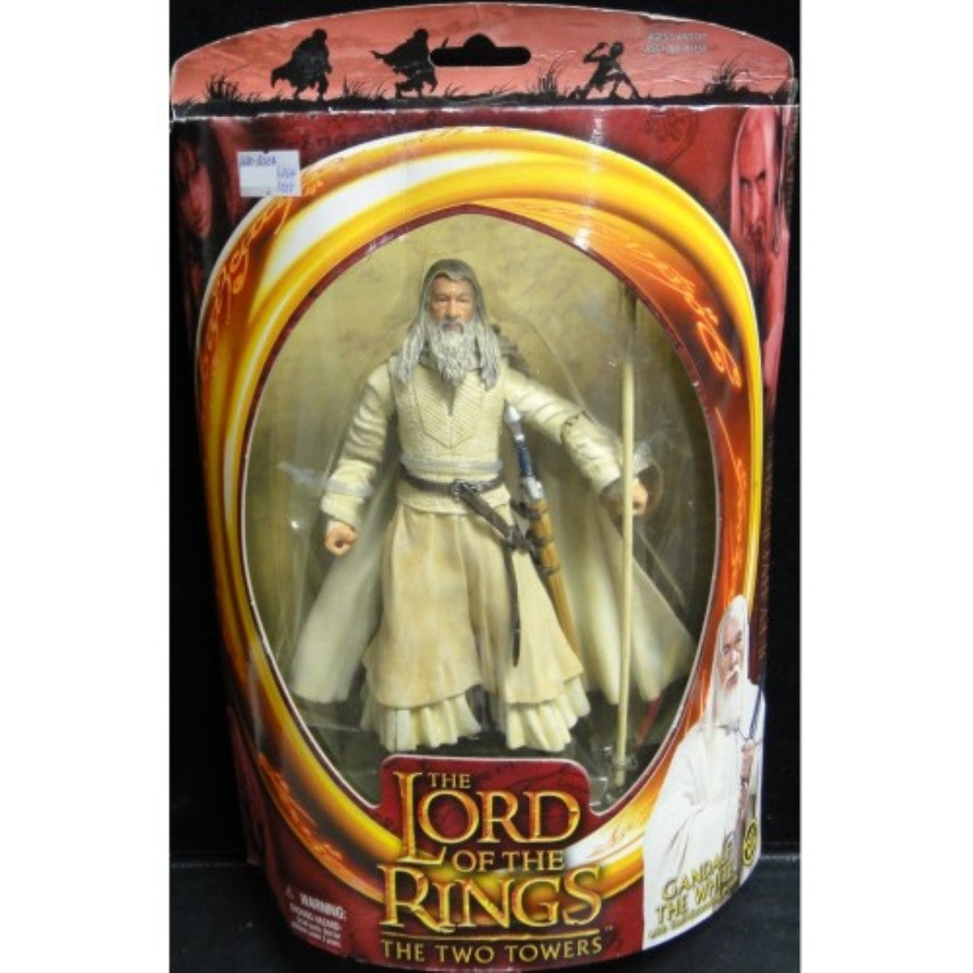 TOY BIZ 81154 THE LORD OF THE RINGS THE TWO TOWERS GANDALF THE WHITE WITH STAFF-EXTENDING ACTION IAN MCKELLEN