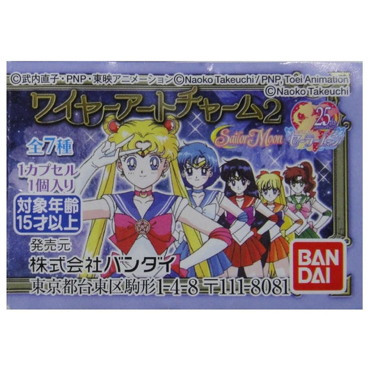 BANDAI 20101 Sailor Moon Bracelet Charm 2nd Gachapon Set SAILOR MOON WIRE ART CHARM 2 SET