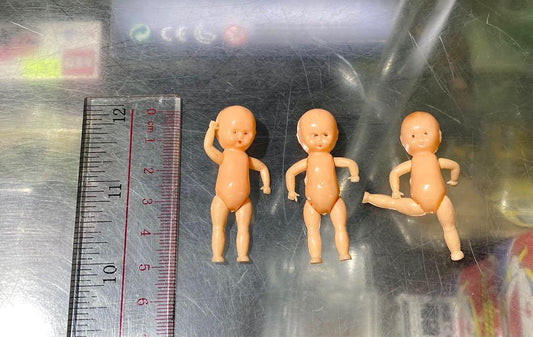 Export Out of Print Made in Hong Kong Retro Toys Baby BB Body Baby Doll Set of 3 Made In Hong Kong