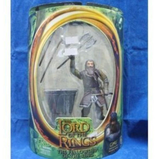TOY BIZ 81024 THE LORD OF THE RINGS THE FELLOWSHIP OF THE RING GIMLI WITH BATTLE AX SWINGING ACTION The Lord of the Rings The Fellowship of the Ring Gimli with BATTLE AX SWINGING ACTION