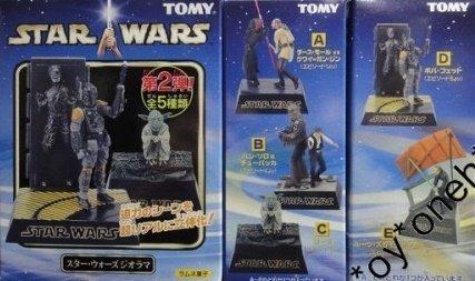 TOMY STAR WARS DIORAMA 2 DARTH MAUL HON SOLO YODA BOBA FETT LUKE