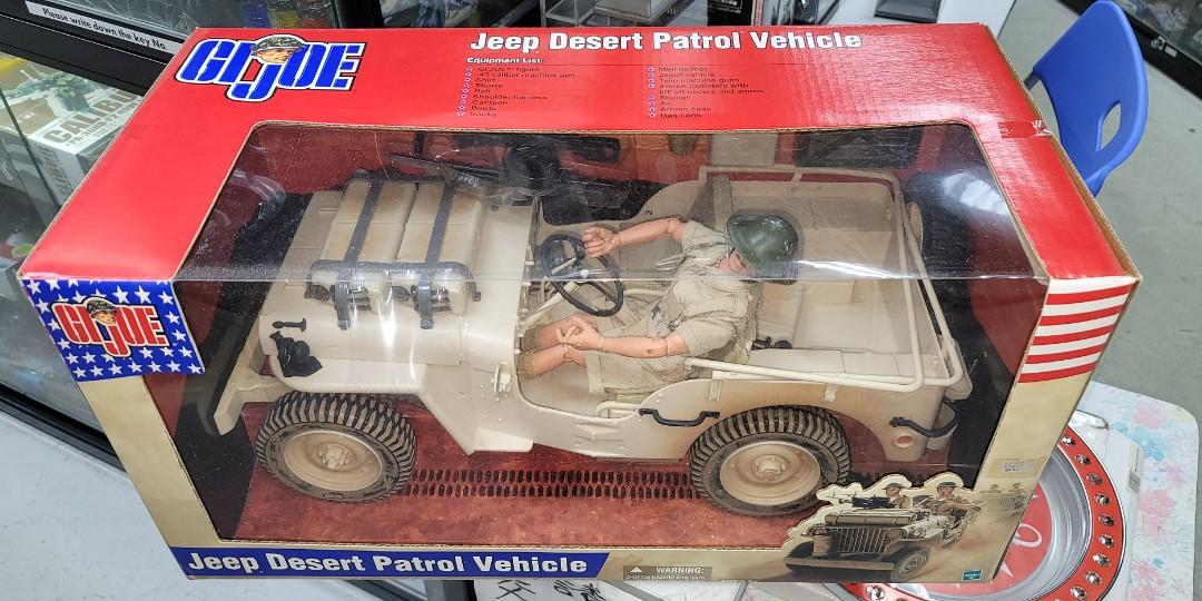 Hasbro 1/6 gi joe jeep desert patrol vehicle military vehicle