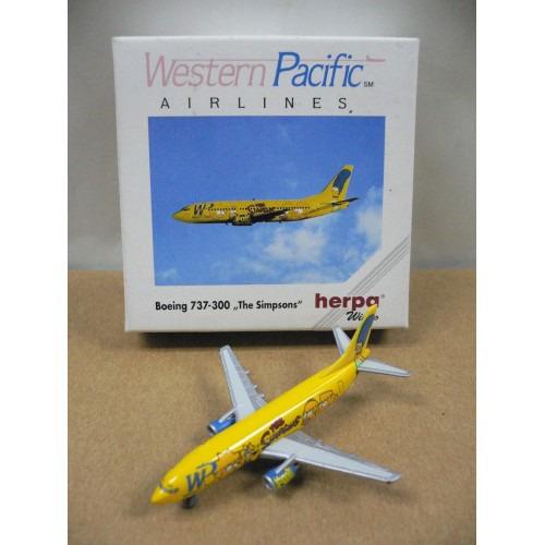 HERPA WINGS 1/500 WESTERN PACIFIC AIRLINES "THE SIMPSONS" BOEING 737-300