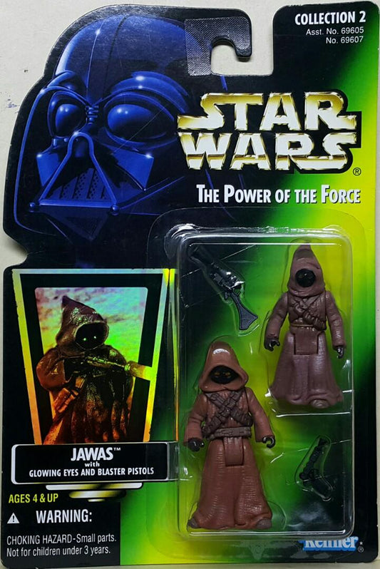 KENNER 69607 STAR WARS THE POWER OF THE FORCE COLLECTION 2 JAWAS WITH GLOWING EYES AND BLASTER PISTOLS