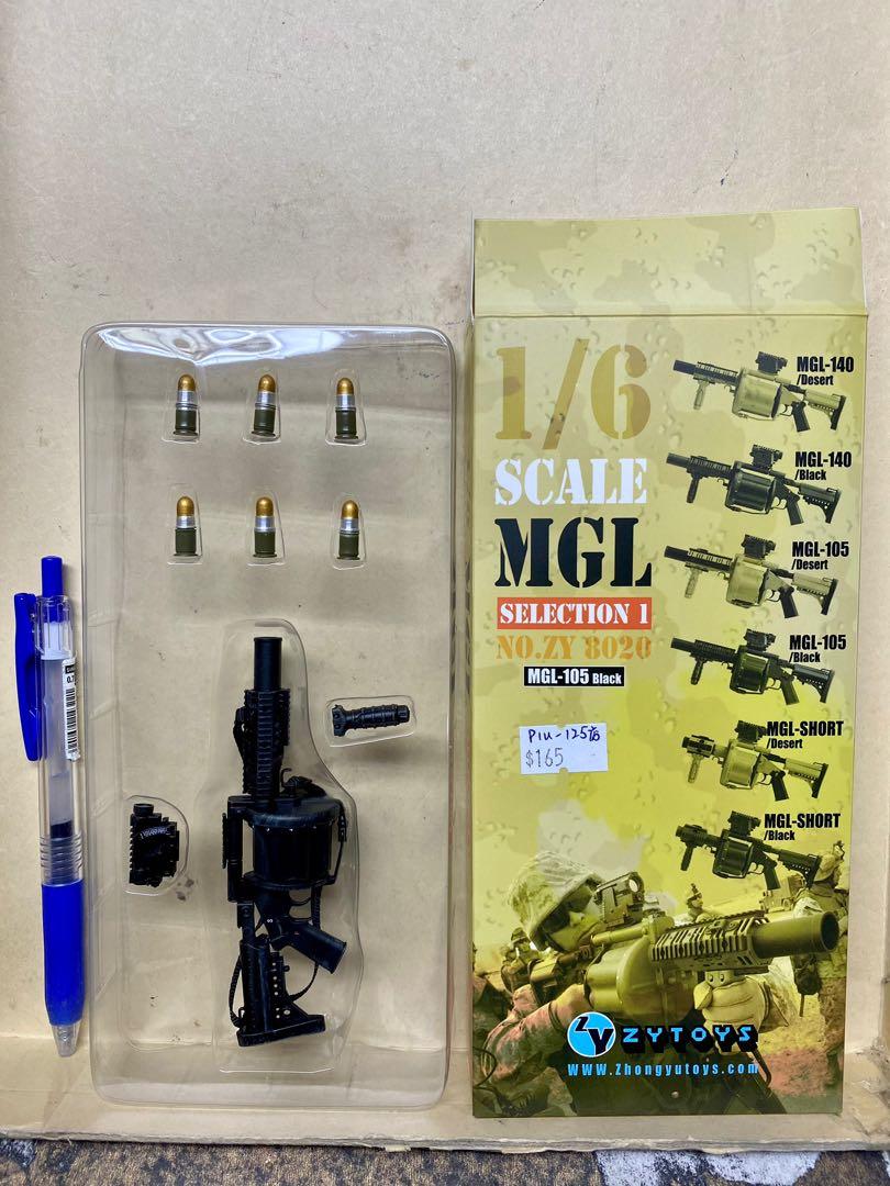 1/6 ZYTOYS MGL SELECTION 1 NO. ZY8020 TOY SHORT GUN MGL-105 BLACK 12' Soldier Figure Modern Gun Weapon Black