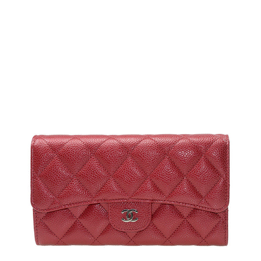 Chanel Long Button Wallet A31506CRED 3274