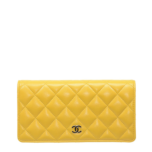 Chanel Long Fold Wallet A31509YEL 6262