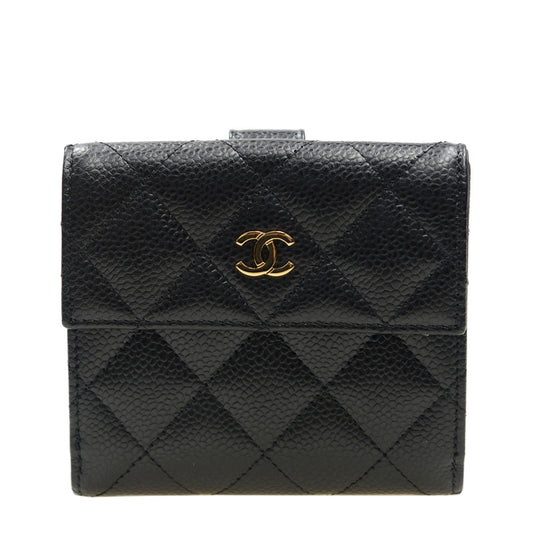 Chanel Short Button Wallet A48980CBLKGP 6230