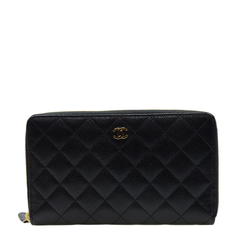 Chanel Long Zipper Wallet A48982CBLKGP 3368