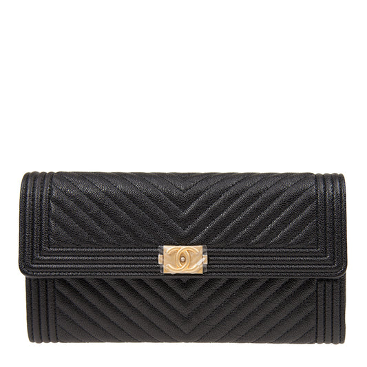 Chanel Long Button Wallet A80286CBLKGPV 2290