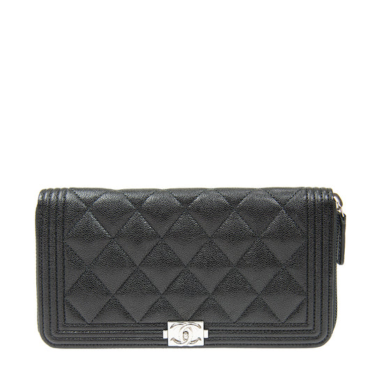 Chanel Long Zipper Wallet A80288CBLKSS 3292