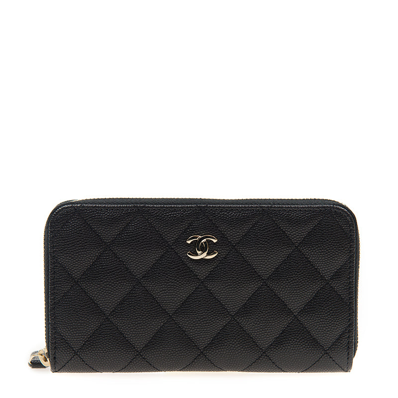 Chanel Long Zipper Wallet A80481CBLKGP 3558