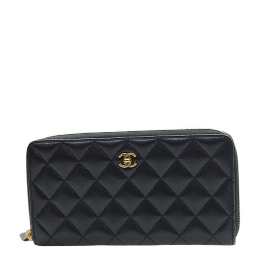 Chanel Long Zipper Wallet A80574BLKGP 8857