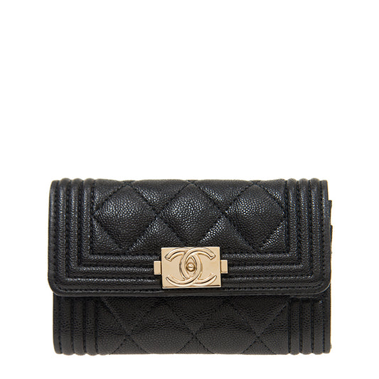 Chanel Short Button Wallet A80603CBLKGP 9785