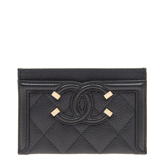 Chanel Card Holder A81457CBLKGP 7654