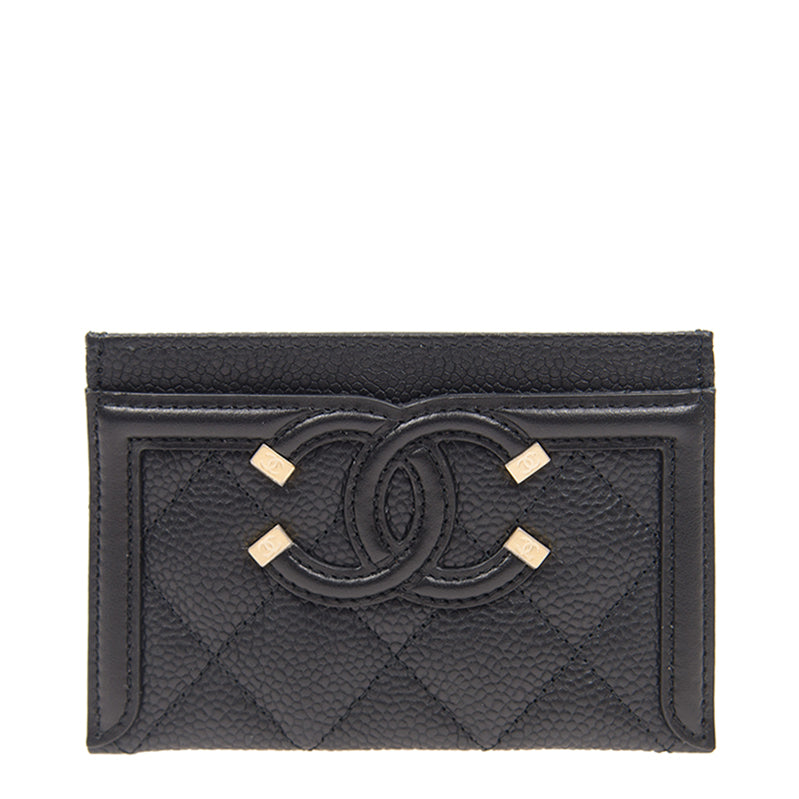 Chanel Card Holder A81457CBLKGP 7654