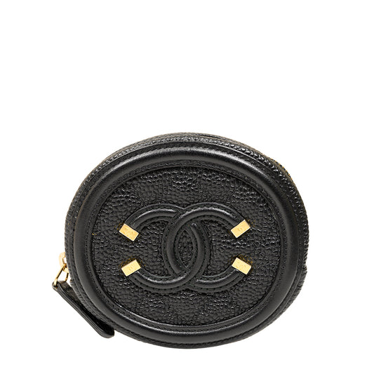 Chanel Short Zipper Wallet A81458CBLKGP 5344