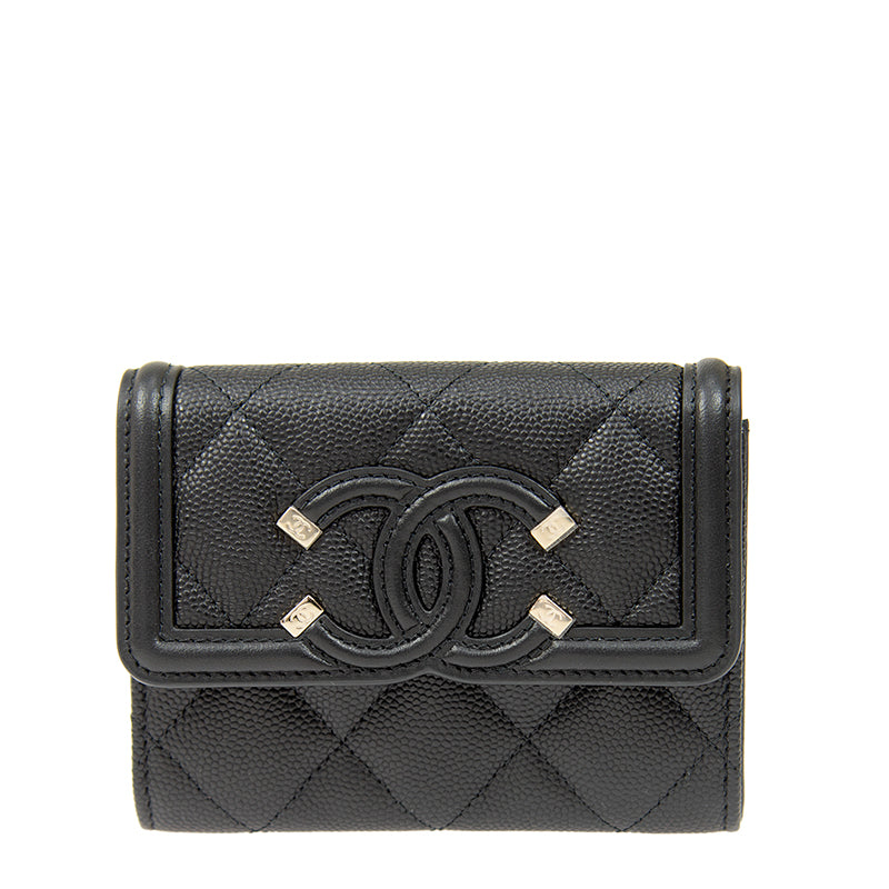 Chanel Short Button Wallet A81460CBLKGP 3361