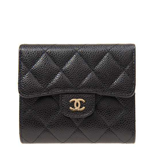 Chanel Short Button Wallet A82288CBLKGP 22362