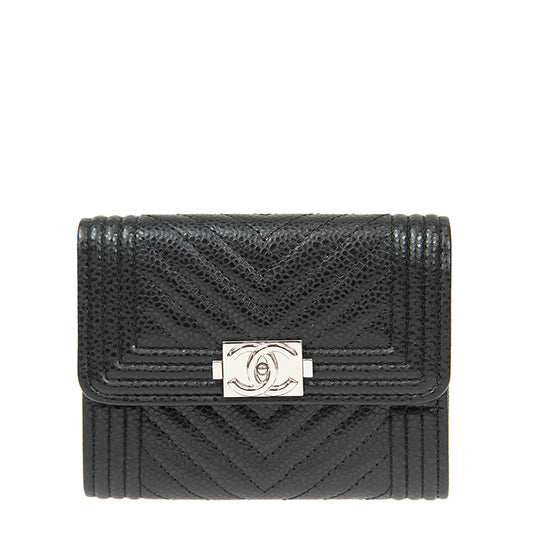 Chanel Short Button Wallet A84311CBLKSS 2706
