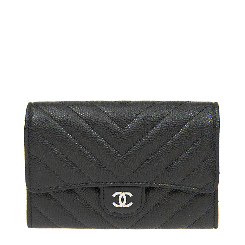 Chanel Short Button Wallet A84403CBLK 1174