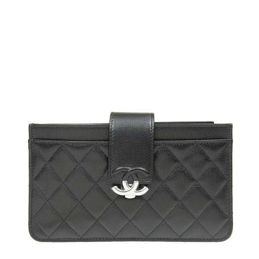 Chanel Long Button Wallet AP0152CBLKSS 1456