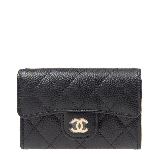 Chanel Short Button Wallet AP0214CBLKGP 17169
