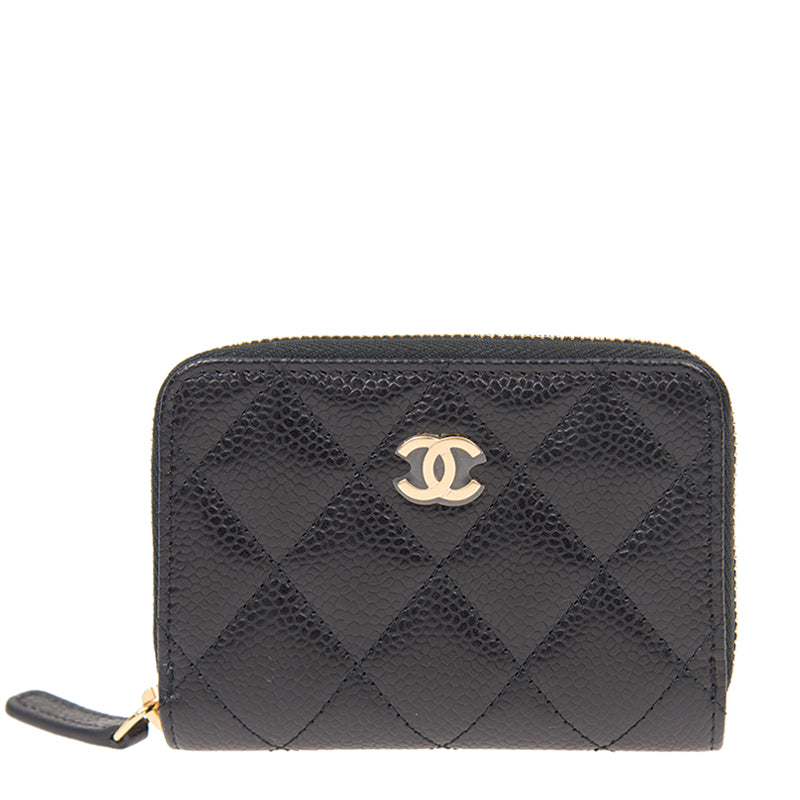 Chanel Short Zipper Wallet AP0216CBLKGP 10563
