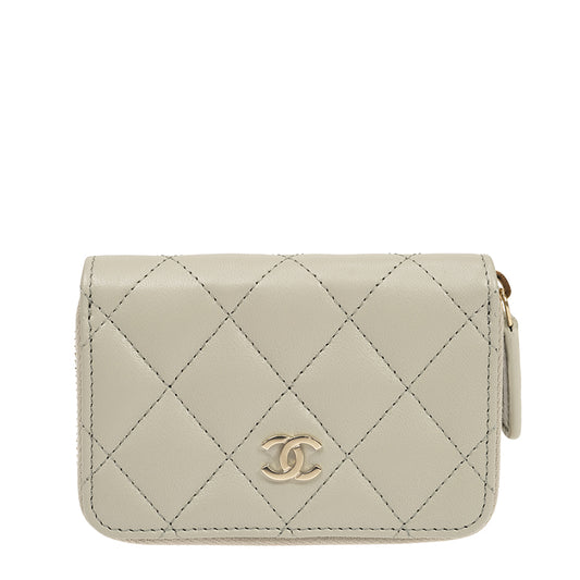 Chanel Short Zipper Wallet AP0216LGYGP 1461
