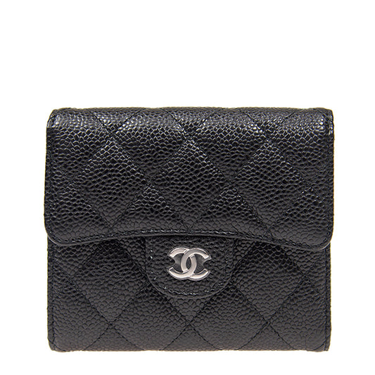 Chanel Short Button Wallet AP0231CBLKSS 9686