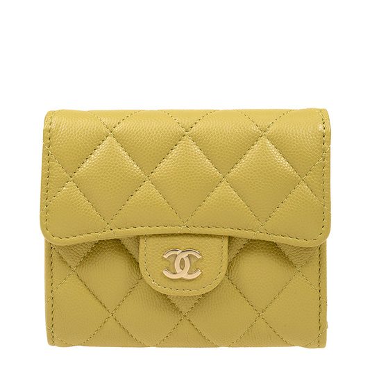 Chanel Short Button Wallet AP0231CLGRNGP 2263