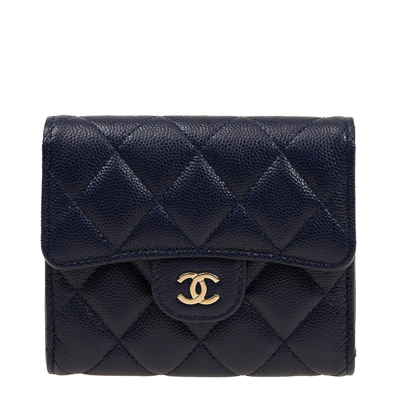 Chanel Short Button Wallet AP0231CNAVYGP 1223