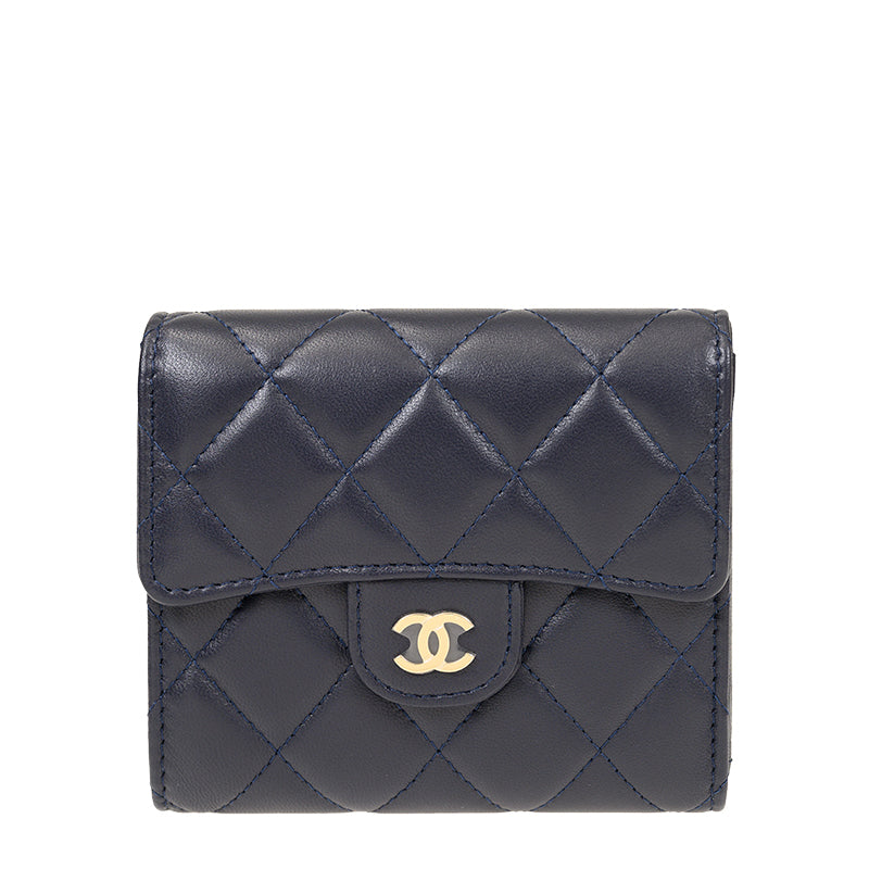 Chanel Short Button Wallet AP0231LNAVYGP 2480