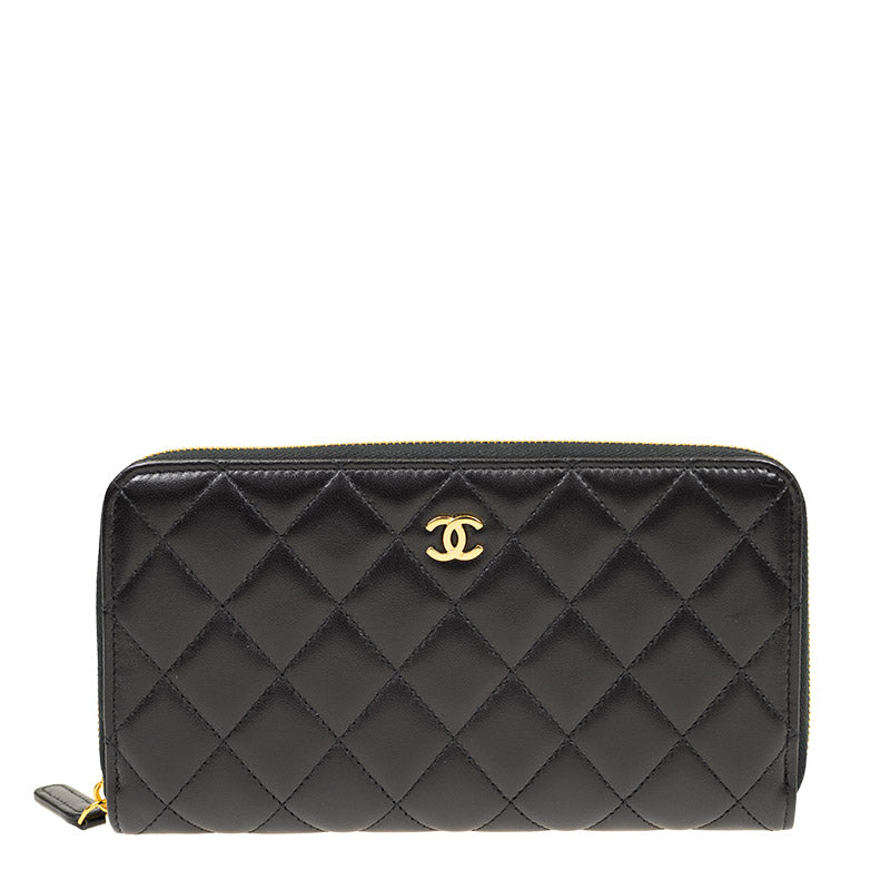 Chanel Long Zipper Wallet AP0242LBLKGP 4164