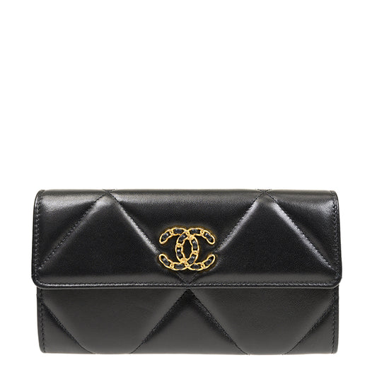 Chanel Long Button Wallet AP0955LBLKGP 1536