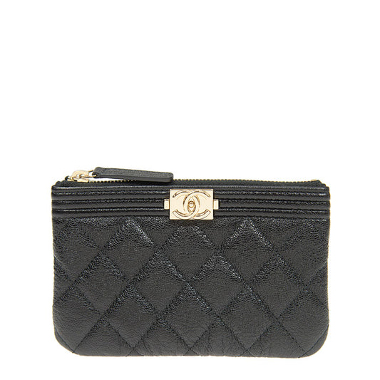 Chanel Short Zipper Wallet AP0963CBLKGP 2537