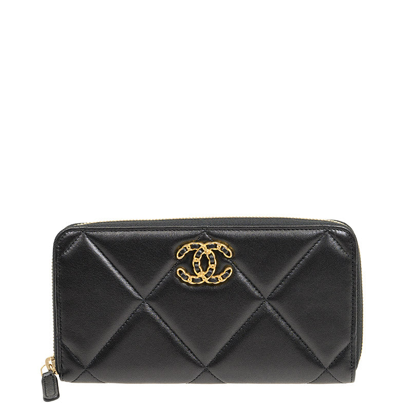 Chanel Long Zipper Wallet AP1063LBLKGP 1820
