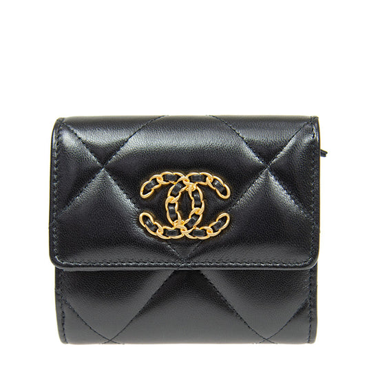 Chanel Short Button Wallet AP1064LBLKGP 5535