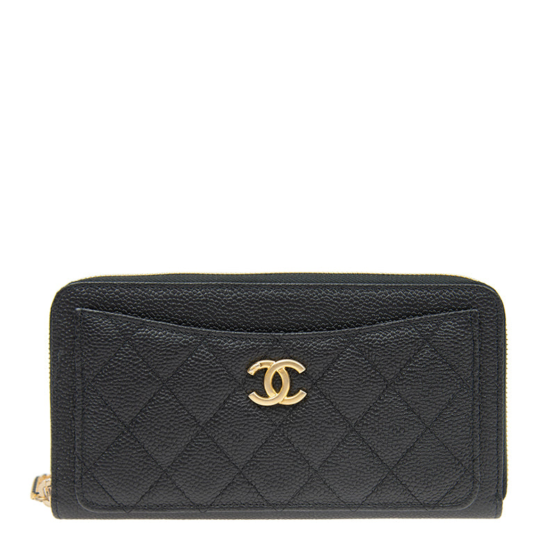 Chanel Long Zipper Wallet AP1425CBLKGP 1858