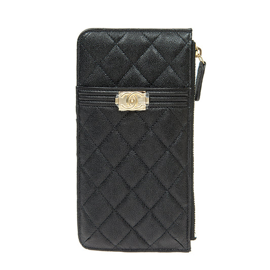 Chanel Long Zipper Wallet AP1482CBLKGP 3246
