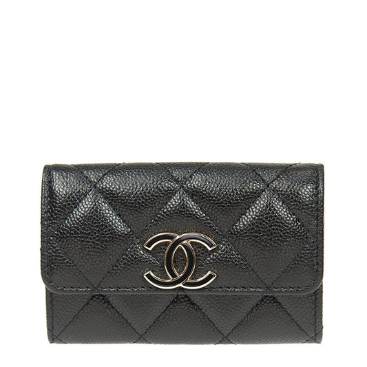 Chanel Short Button Wallet AP1515CBLKGP 2488