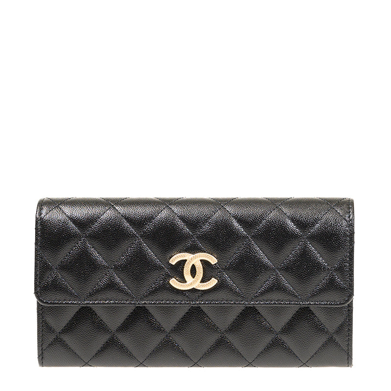 Chanel Long Button Wallet AP2961CBLKGP 1735