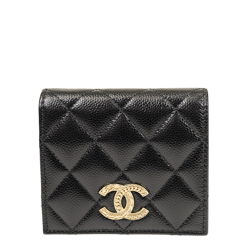 Chanel Short Button Wallet AP3055CBLKGP 2025