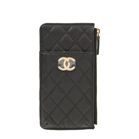 Chanel Long Zipper Wallet AP3140CBLKGP 1373